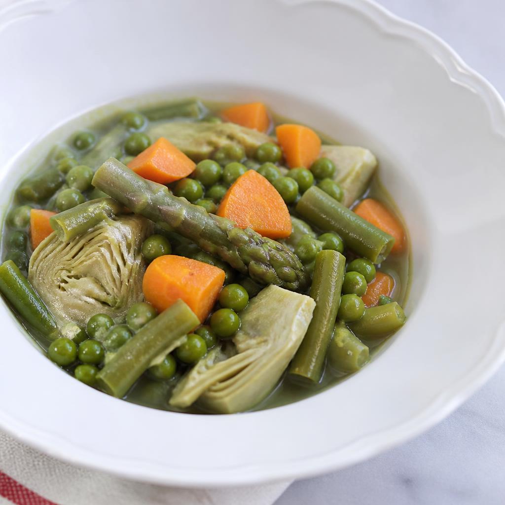 Menestra de verduras de temporada de El Portalón en Vitoria