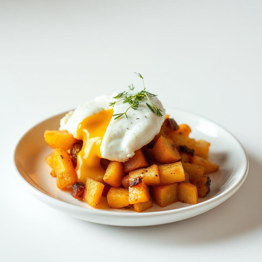 Huevo frito con patata y trufa de Sagartoki en Vitoria