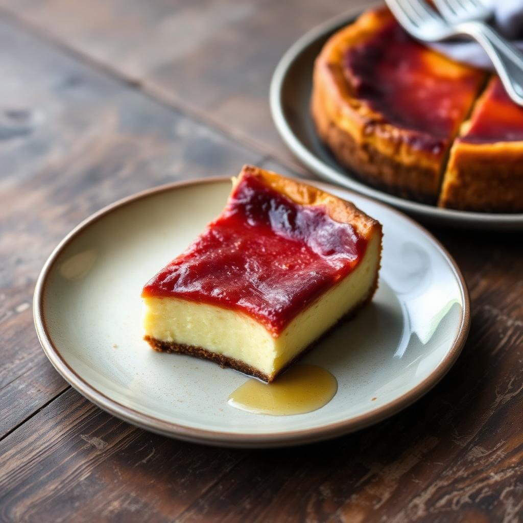 Tarta de queso al horno de El Portalón (demo) en Vitoria